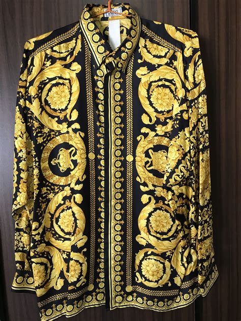 versace silk shirt the rock|men's vintage Versace silk shirts.